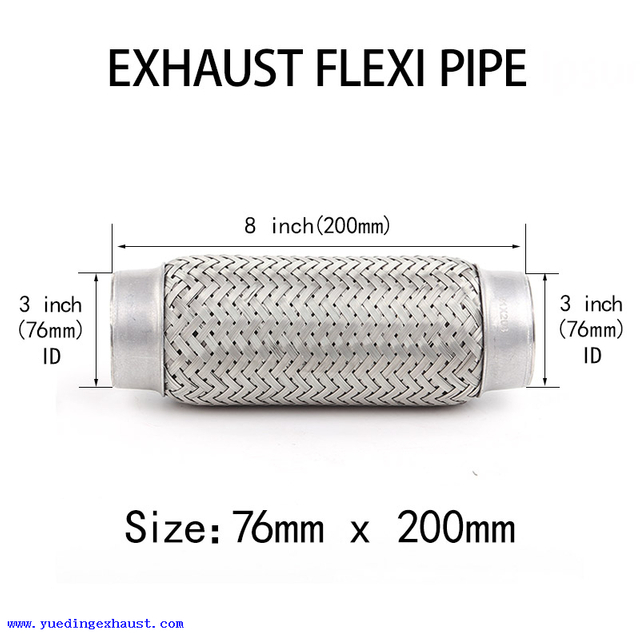 76mm x 200mm Exhaust Flexi Pipe Weld On Flex Joint Flexible Tube Repair