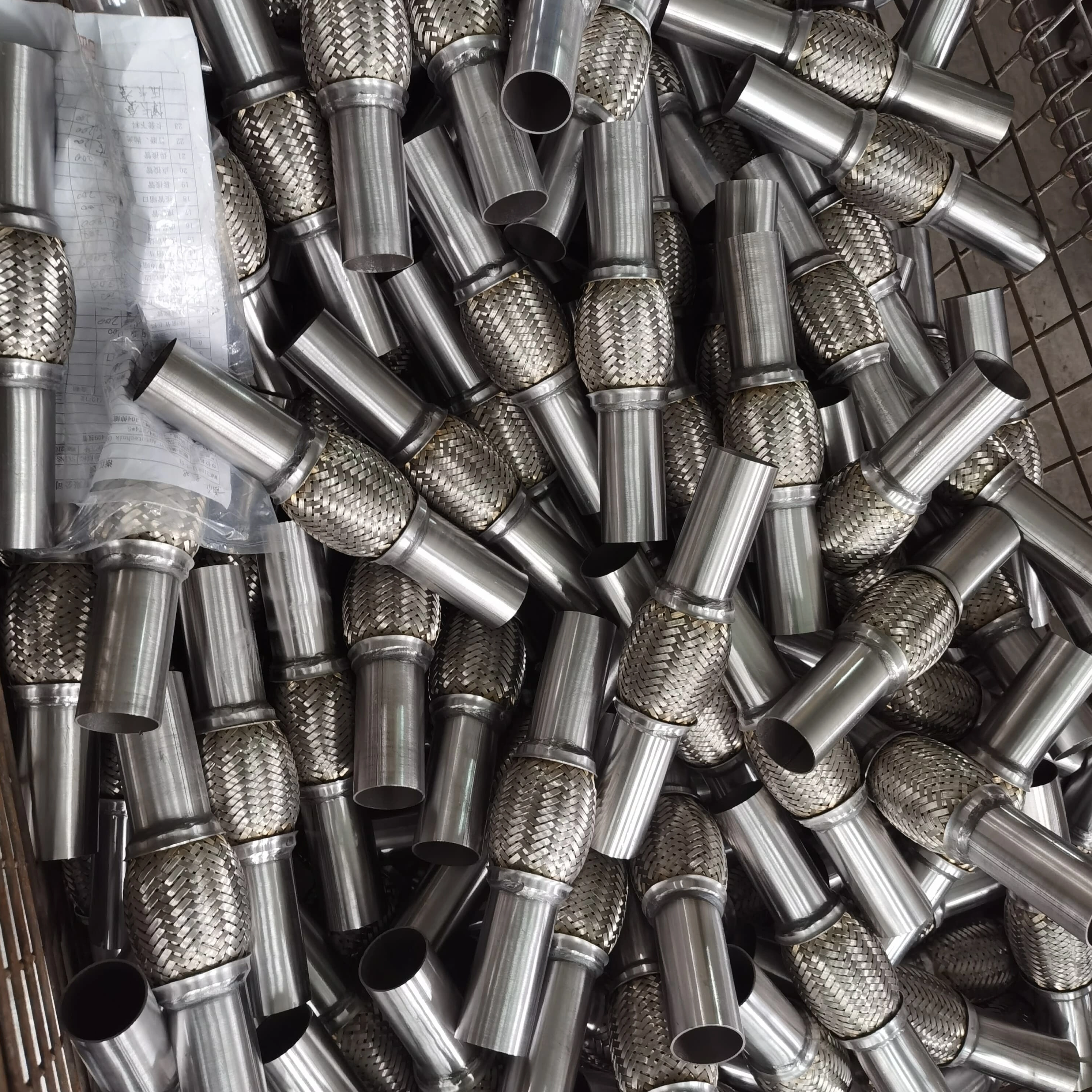 stainless steel exhaust flex pipe with nipple