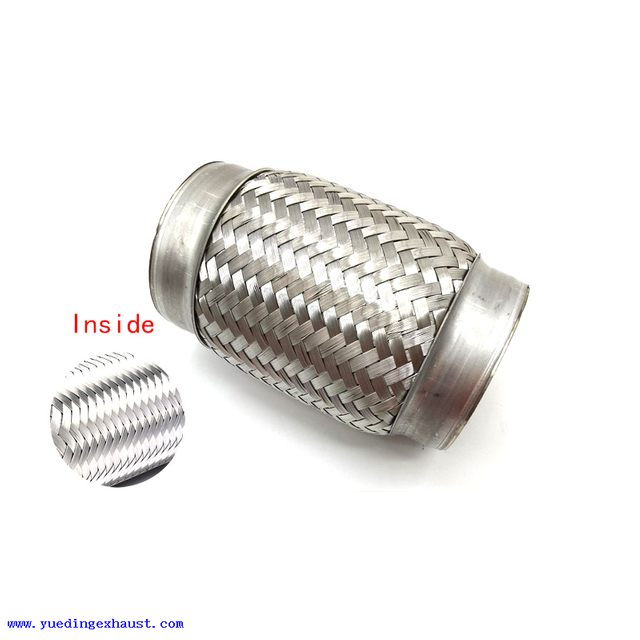 Exhaust Flex Pipe Stainless Steel Double Braid Flexible Car Universal Durable