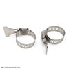 304 Stainless Steel Adjustable Butterfly Pipe Tube Clamps Worm Gear Hose Clamps