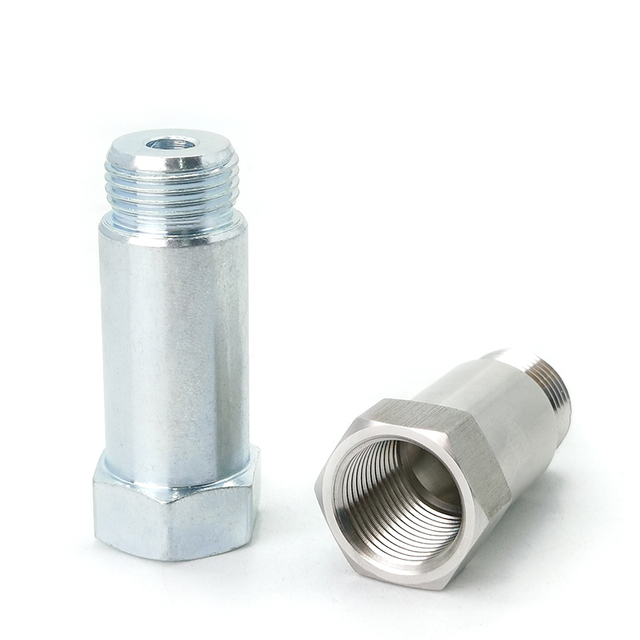 Stainless steel oxygen sensor bung for exhaust installation