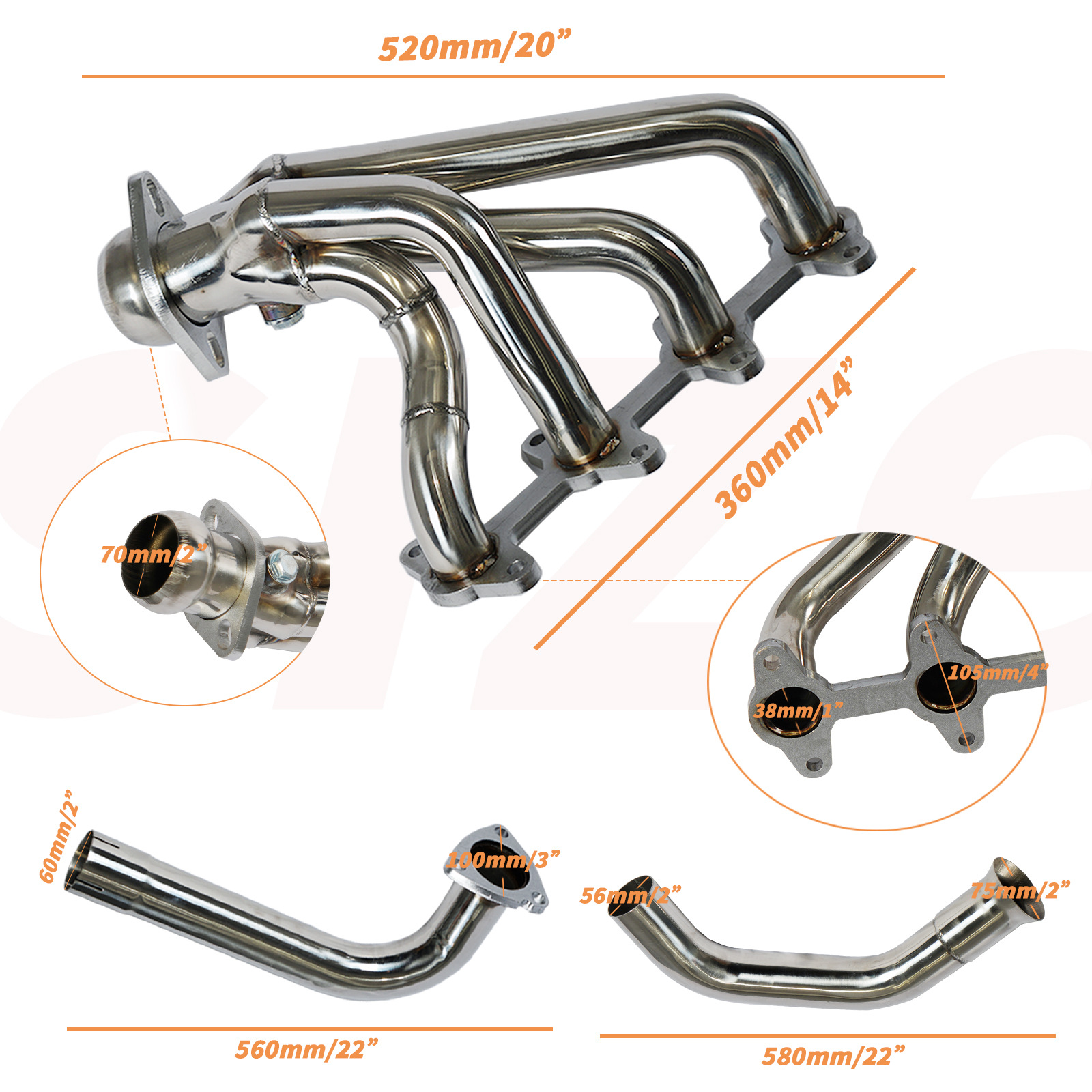 Performance truck header pipe for S10 pickup – TIG weld close-up
