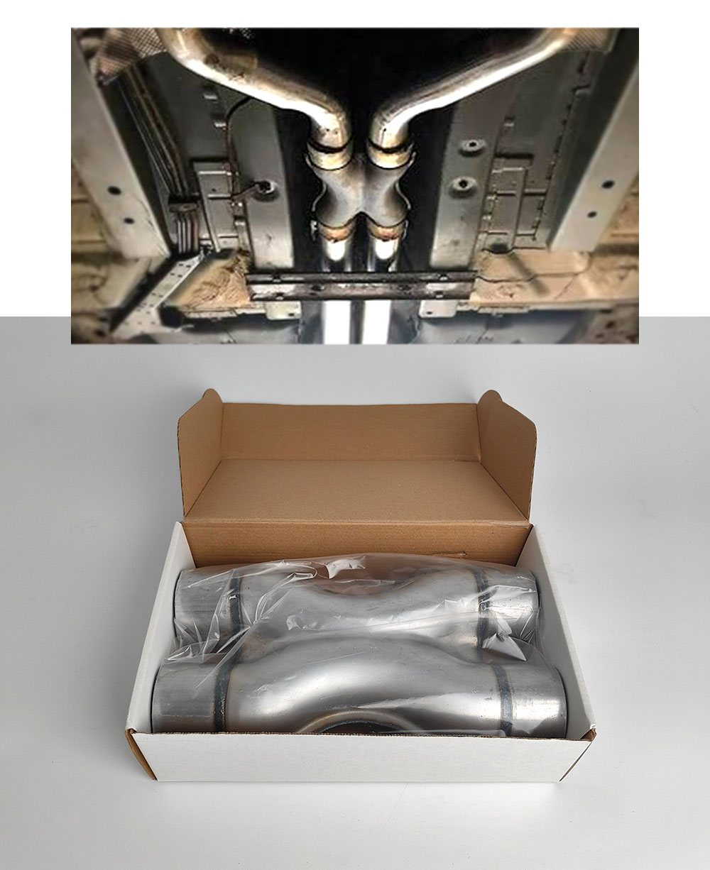 Stainless Steel X-Pipe Connector for Exhaust Systems