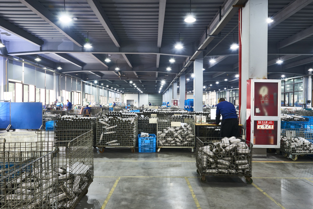 Wide View of Metal Machining Workshop for Industrial Exhaust and Automotive Components