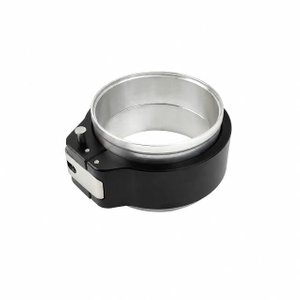 Pinless quick release HD clamp with aluminum weld ferrule, angled product view