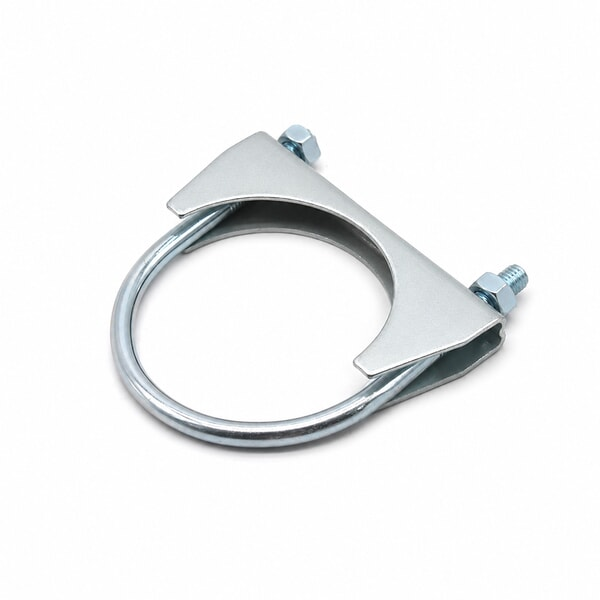 Zinc-plated U-bolt exhaust pipe clamp