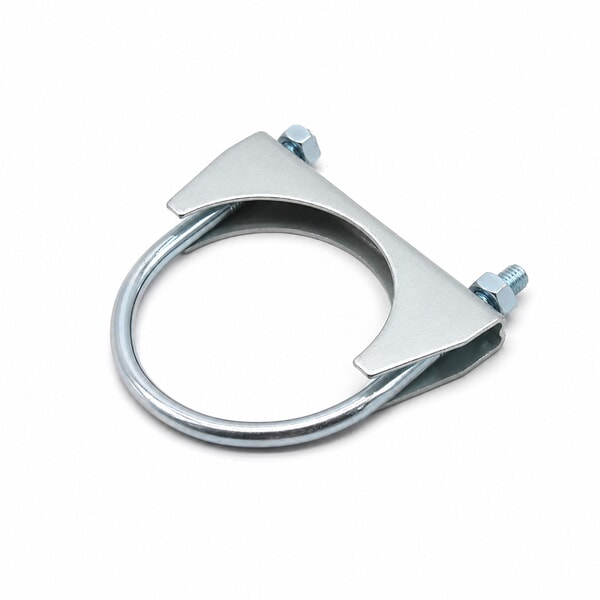 Zinc-plated U-bolt exhaust pipe clamp