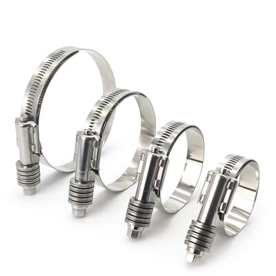 Heavy-duty American-style hose clamps