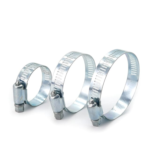 American-style hose clamp size range display