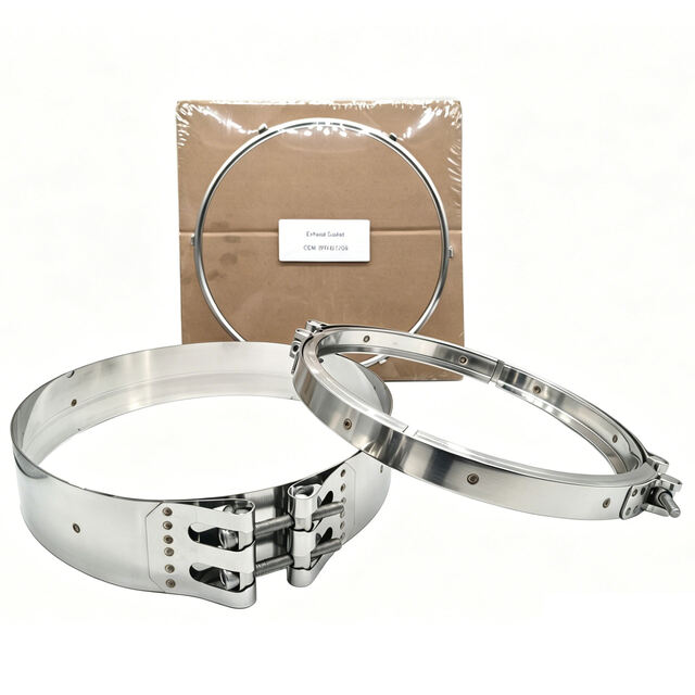 IVECO DPF clamp and gasket kit with complete components.