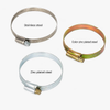 Three surface finish options for British type hose clamps