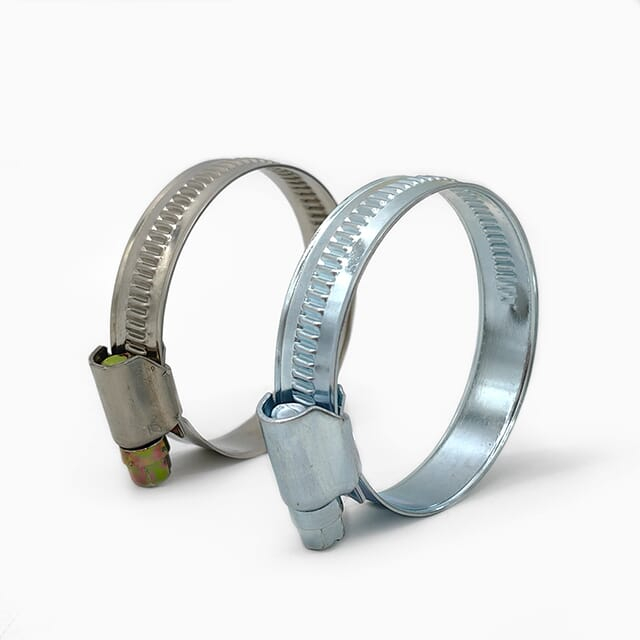 German Type Hose Clamps in Two Different Materials