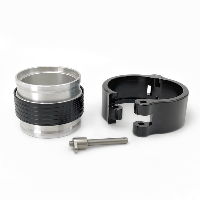Black pin-type HD clamp assembly shown from the side