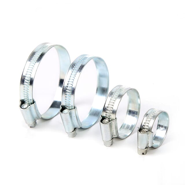 Standard British type hose clamps in different sizes