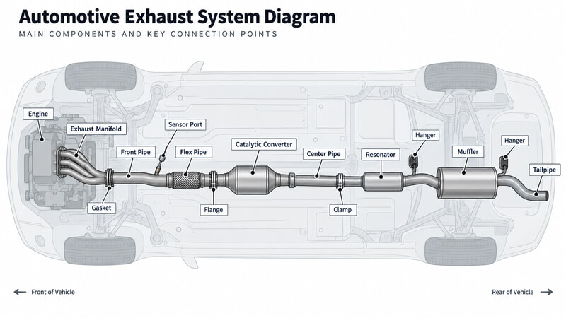 Automotive Exhaust System Diagram