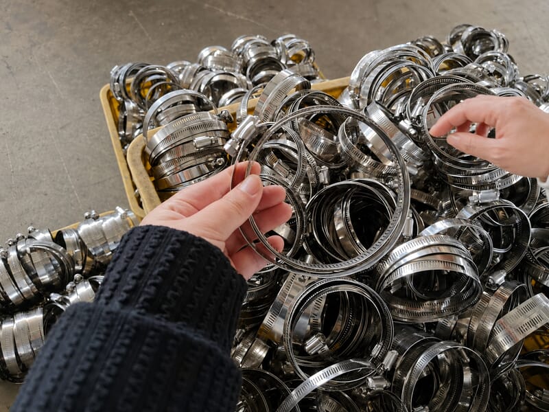 Finished American Type Hose Clamp Display