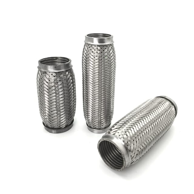 Different lengths of stainless steel braided exhaust flex pipes with interlock expansion joint
