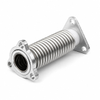 Stainless steel exhaust bellows expansion joint with three bolt flanges