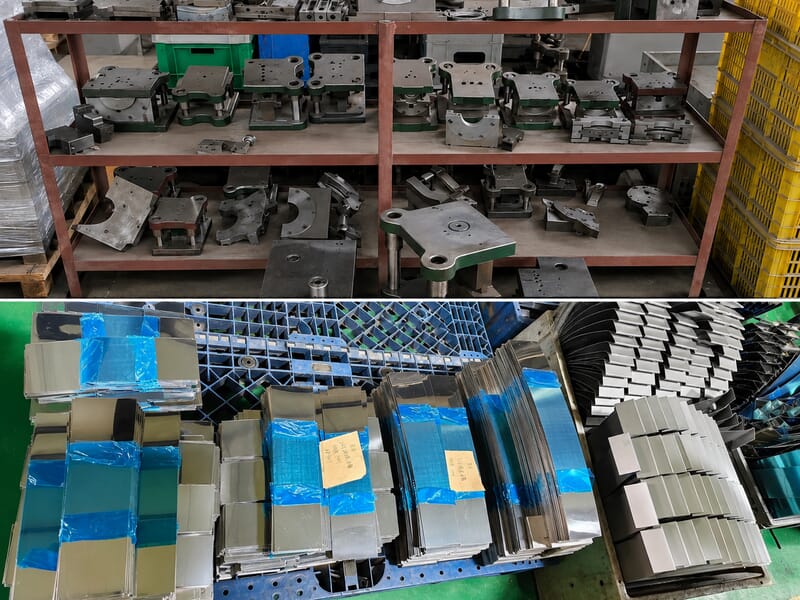 Exhaust clamp mold and semi-finished products