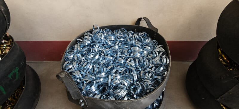 Stacked Semi-Finished British Hose Clamps
